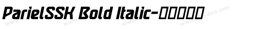 ParielSSK Bold Italic字体转换
